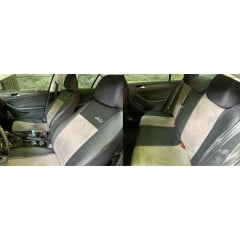 Авто чехлы комбинированые Ford Focus (1998-2005) POK-TER Unico Premium с серой вставкой Виноградів