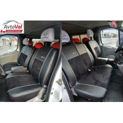 Авточехлы для CITROEN JUMPER 1995-2007 эко кожа с алькантарой POK-TER Exclusive 1+2 черный Білгород-Дністровський