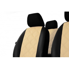 Авточехлы для CITROEN JUMPER 1995-2007 с эко кожи POK-TER Elit 1+2 бежевый Івано-Франківськ