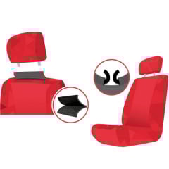 Авточехлы из эко кожи SKODA Octavia 2007-2012 A5 POK-TER Design Leather с серой вставкой Костополь