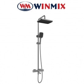 Душова колона з термостатичним змішувачем (3 режими) Winmix Premium VIRGO 009-J GRAPHITE, Польща