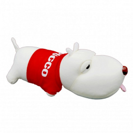 Дорожная подушка Little bean с угольным наполнением Собака красная