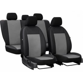 Авточехлы из эко кожи MAZDA 3 2004-2008 POK-TER Road с серой вставкой