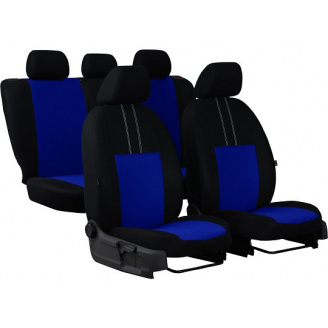 Автомобильные чехлы для Toyota Yaris 1999-2005 POK-TER Economic с синей вставкой