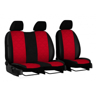 Авточехлы для OPEL MOVANO 1998-2010 (A) с эко кожи POK-TER Elit 1+2 красный