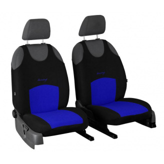 Майки чехлы на передние сиденья FORD TRANSIT 2006-2014 Pok-ter Tuning Classic синие