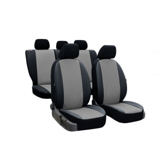 Авточехлы из эко кожи GEELY MK-2 2008-2014 (2002-2011) POK-TER PERLINE с серой вставкой