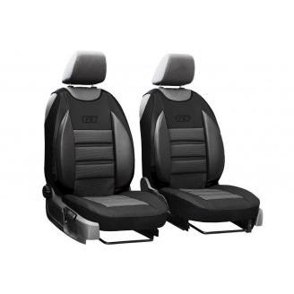 Авточехлы накидки для SEAT Toledo 2005-2012 (5P) mk III POK-TER GT черные (на передние сиденья)