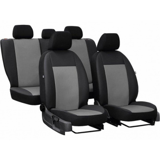 Авточехлы из эко кожи PEUGEOT 207 2007-2012 SW Kombi POK-TER Road с серой вставкой