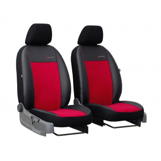 Чехлы на авто для BMW 3-SERIA 2004-2013 E90/E91 POK-TER эко кожа с алькантарой Exclusive красные