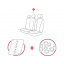 Авточехлы для CITROEN Jumper 2001-2006 POK-TER Perline 1+2 с серой вставкой перфорированной экокожи Київ