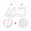 Авточехлы из экокожи Mazda Tribute (2000-2011) POK-TER ELIT Premium с красной вставкой Дніпрорудне