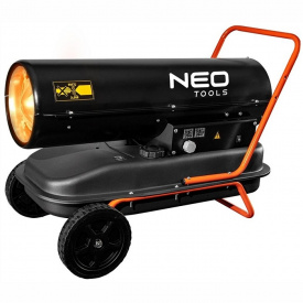 Neo Tools Тепловая пушка дизель/керосин, 30 кВт, 750м3/ч, прямого нагрева, бак 34л, расход 2.8л/ч, IPX4, колеса
