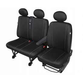 Авточехлы с автоткани для VOLKSWAGEN LT 1995-2006 Kegel-Blazusiak SOLID 1+2 черные