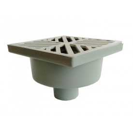 Трап с гидрозатвором SANTEHPLAST 150х150 мм DN50 решетка снежинка (ТР-00022045)