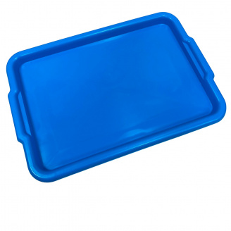 Піднос пластиковий Горизонт 4444-101/К142 прямокутний 45х30х1,5 см Блакитний (23326)