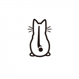 Наклейка в авто 3M Кот 32х20 см Черный