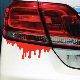 Наклейка в авто 3М Красные потеки 10x10x20 см