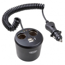 Разветвитель RinG RMS10 в подстаканник на 2 гнезда + 2 USB