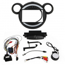 Штатный комплект переходная рамка 9" Lesko BMW Mini 2010-2016 (1234-321) + адаптер питания