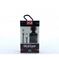 FM-трансмиттер автомобильный bluetooth модулятор HZ H22BT + кабель Micro USB, Lightning 2.1A Рівне