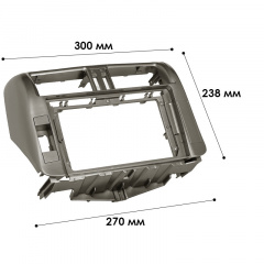 Переходная рамка 9 Lesko для авто Toyota Land Cruiser Prado 150 2009-2013 6628 Надворная