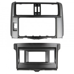Переходная рамка Lesko 2 DIN Toyota Land Cruiser Prado 2010 Черно-серебристый (9310-37867) Энергодар