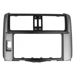 Переходная рамка Lesko 2 DIN Toyota Land Cruiser Prado 2010 Черно-серебристый (9310-37867) Энергодар
