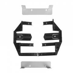Переходная рамка Lesko 2 DIN Toyota Land Cruiser Prado 2010 Черно-серебристый (9310-37867) Энергодар