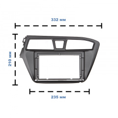 Переходная рамка Lesko 9" Hyundai i20 2014-2018 (9924-39386) Новомосковск