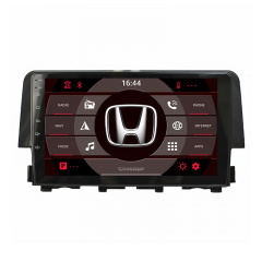 Штатная автомагнитола Lesko для авто Honda Civic (2016+) 9" 2/32 Пологи