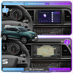 Штатная магнитола Lesko для SEAT Ateca I Рестайлинг 2020-н.в. экран 9 4/64Gb 4G Wi-Fi GPS Top Курень