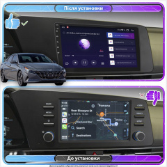 Штатная магнитола Lesko для Hyundai Elantra VII CN7 2020-н.в. экран 9 1/16Gb Base Львов
