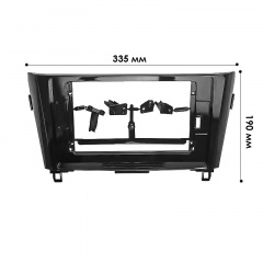 Переходная рамка Lesko для автомобиля Nissan Qashqai 2014+ F-6674 Black (6536-22660) Надвірна