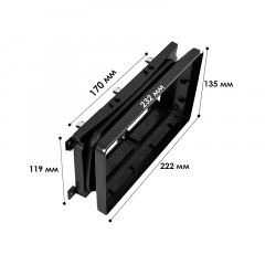 Переходная рамка Lesko 9" Ford C-MAX 2007 FR 148N 7177 Черный (8876-34771) Самбор
