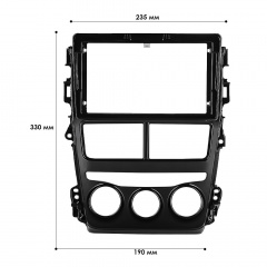 Переходная рамка Lesko 9" Toyota Yaris 2017-2020 (10801-59377) Надвірна