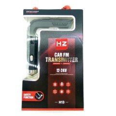 FM-трансмиттер HZ H13 USB+SD+AUX Black (3_00312) Ворожба