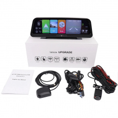 Видеорегистратор на торпеду RIAS DVR E98 10" IPS 4G GPS с двумя камерами 2/32 Gb Android 8.1 Black (3_01143) Гуляйполе