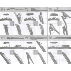 Дворники стеклоочистителя MITSUBISHI Pajero 1990-2000 1990-2000 Velgio GIBRID 480+480 мм Бровари