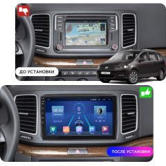 Штатная магнитола Lesko 9" Volkswagen Sharan II Рестайлинг 2015-н.в. 4/32Gb 4G Wi-Fi GPS Top (9645-45583) Кременчук