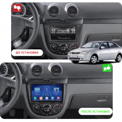 Штатная магнитола Lesko для Chevrolet Nubira 2003-2010 IPS 9" 1280х720 4/64Gb CarPlay 4G Wi-Fi GPS Prime Славута