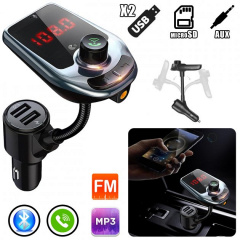 Фм-трансмиттер автомобильный Auto Parts LED5 2 x USB DL 97044 Black Ужгород