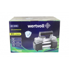 Компрессор автомобильный двухпоршневой Wertvoll GM 12 V 150 PSI 25 A 300 Вт 85 л/мин сумка (AC-2185) Гуляйполе