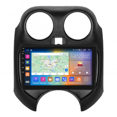 Штатная магнитола Lesko 9" Nissan Micra IV K13 Рестайлинг 2013-2016 2/32Gb CarPlay 4G Wi-Fi GPS Prime (9536-47919) Ровно