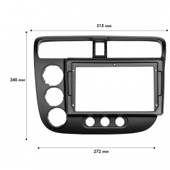 Переходная рамка Lesko 9" Honda Civic 2000-2006 (10812-59335) Надвірна