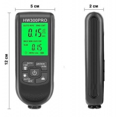 Толщиномер краски цифровой Icar HW-300 Pro 0 - 2000 мкм Fe и Nfe Черный (RE050736) Королево