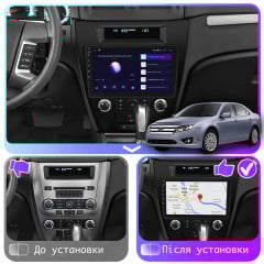 Штатная магнитола 9" Lesko для Ford Fusion I Рестайлинг 2005-2012 2/32Gb/ Wi-Fi Optima Форд Геническ
