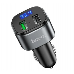 Автомобильный FM модулятор трансмиттер Hoco E67 BT5.0/2USB/3A/QC с быстрой зарядкой Ізмаїл