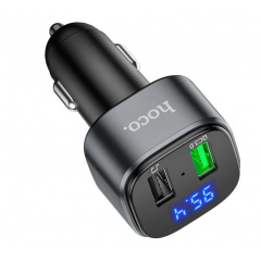 Автомобильный FM модулятор трансмиттер Hoco E67 BT5.0/2USB/3A/QC с быстрой зарядкой Ізмаїл