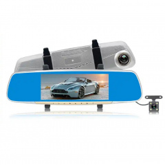 Зеркало видеорегистратор RIAS V10 Full HD 7" с камерой заднего вида Silver (3_01146) Первомайськ